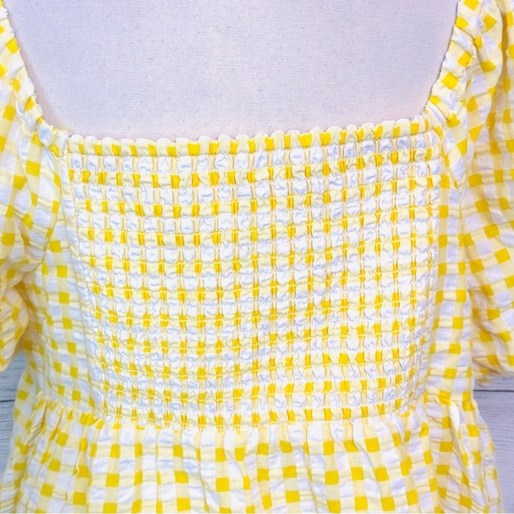 Old Navy Yellow Gingham Mini Dress - Picture 8 of 10